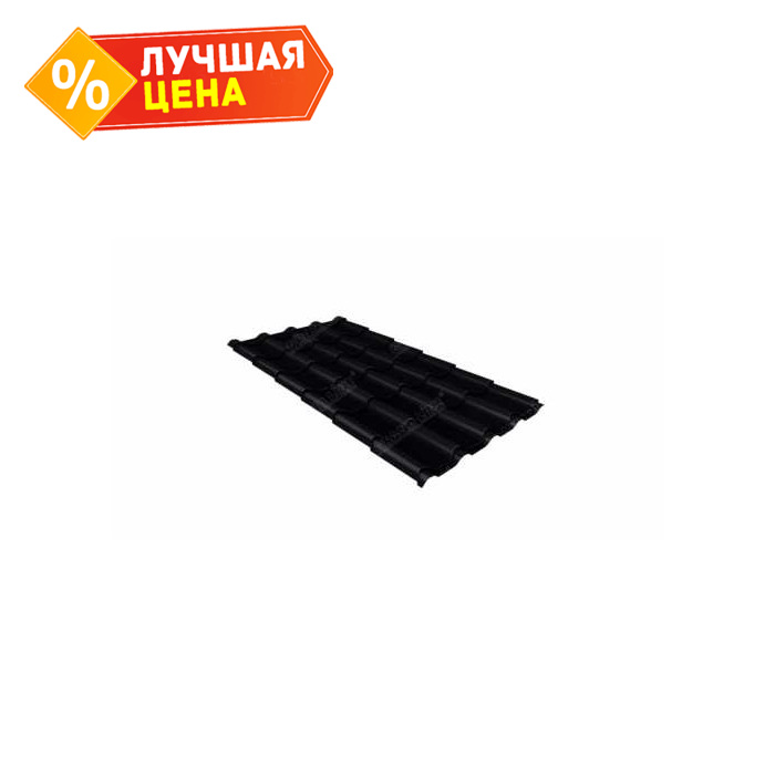 Металлочерепица Grand Line Kamea (Камея) 0,5 Rooftop Matte RAL 9005 Черный