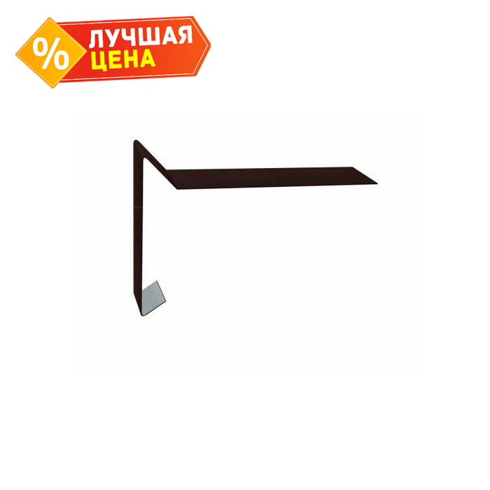 Планка ветровая для мягкой кровли 100х20х70 0,4 PE с пленкой RAL 8017 шоколад