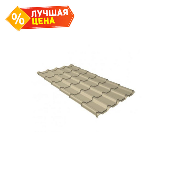 Металлочерепица Grand Line Kamea (Камея) 0,45 Drap RAL 1015 Светлая слоновая кость