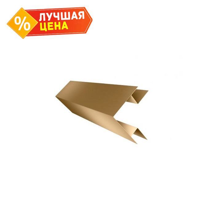 Планка угла внешнего сложная Кожуха сегментного 0,45 Drap с пленкой RAL 1014 слоновая кость