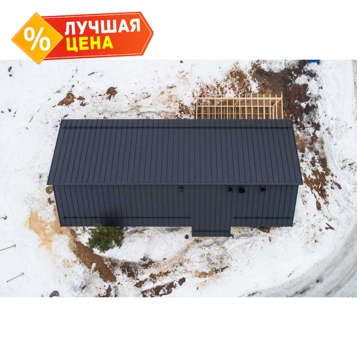 Фальцевая кровля Кликфальц Pro Grand Line 0,5 Drap RAL 9005 Черный
