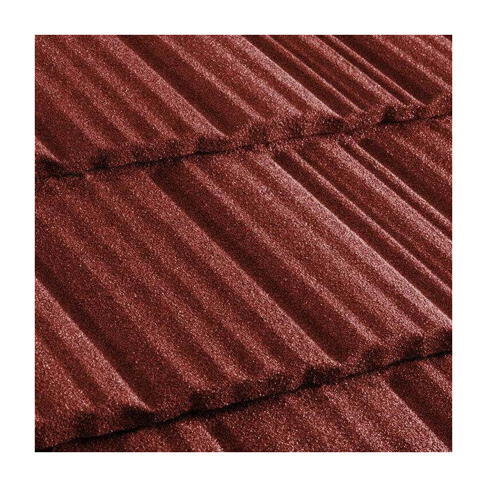 Композитная черепица Метротайл (Metrotile) серия MetroShake II, цвет красный, 1330х410 мм