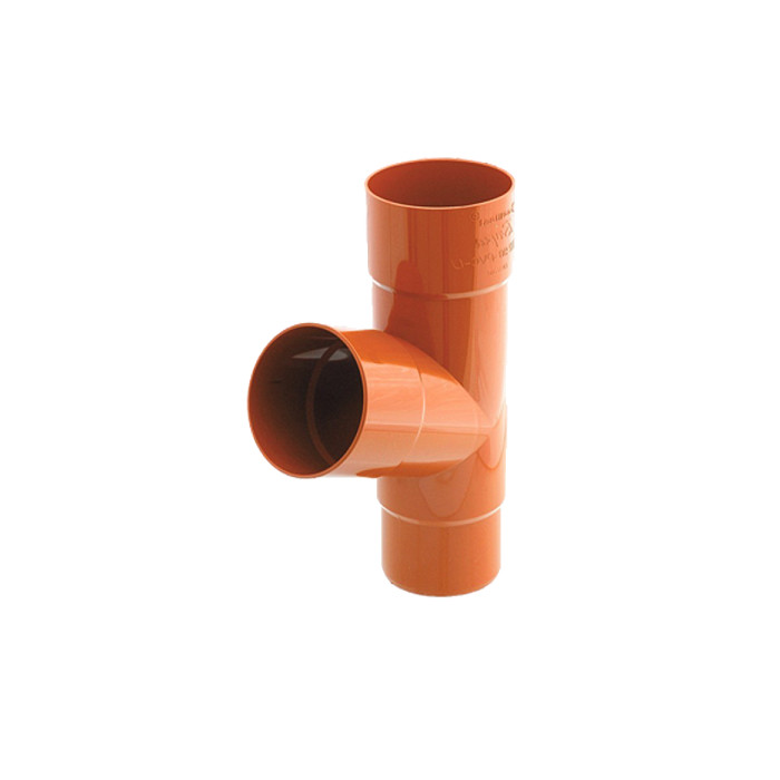 Тройник трубы, пвх, d-90 мм, кирпичный, BRYZA