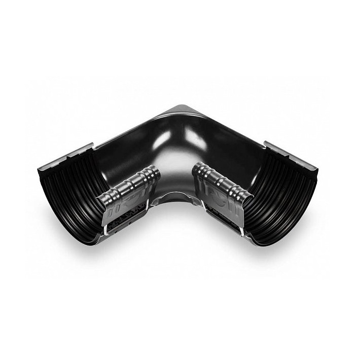 Внутренний угол 90° для желоба 152мм STAL, 152(130)/90 мм, цвет Черный, Galeco