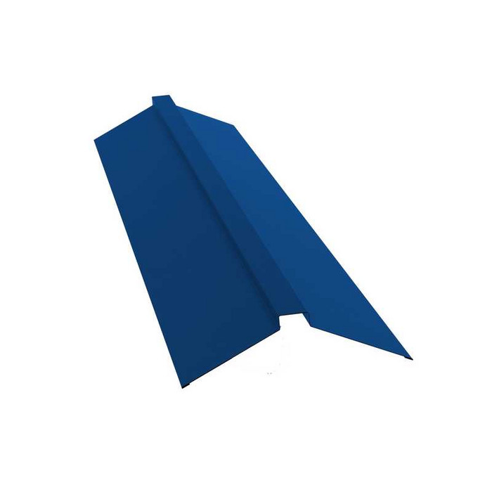 Планка конька плоского Grand Line 115х30х115 0,4 Полиэстер RAL 5005 сигнальный синий