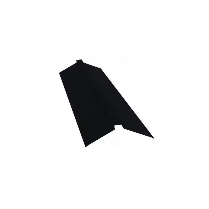 Планка конька плоского Grand Line 115х30х115 0,5 PurPro Matt 275 RAL 9005 черный