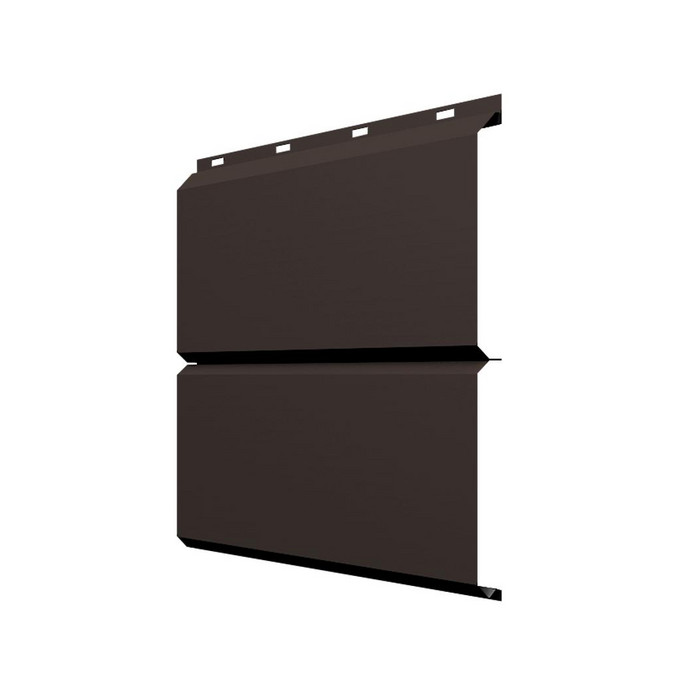 Софит ЭкоБрус без перфорации 0,345 Grand Line 0,45 PE с пленкой RR 32 темно-коричневый