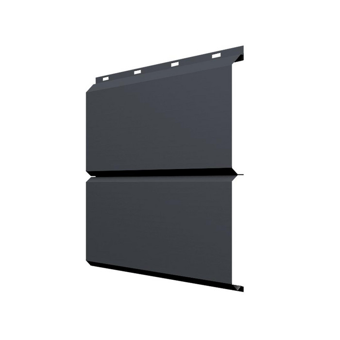 Софит ЭкоБрус без перфорации 0,345 Grand Line 0,5 Quarzit lite RAL7024 мокрый асфальт