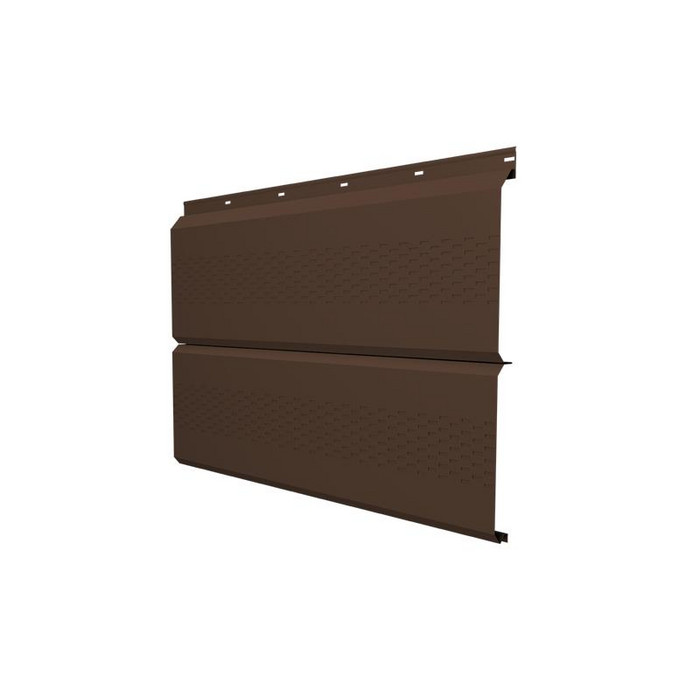 Софит ЭкоБрус с перфорацией 0,345 Grand Line 0,45 PE-Double RAL8017 шоколад