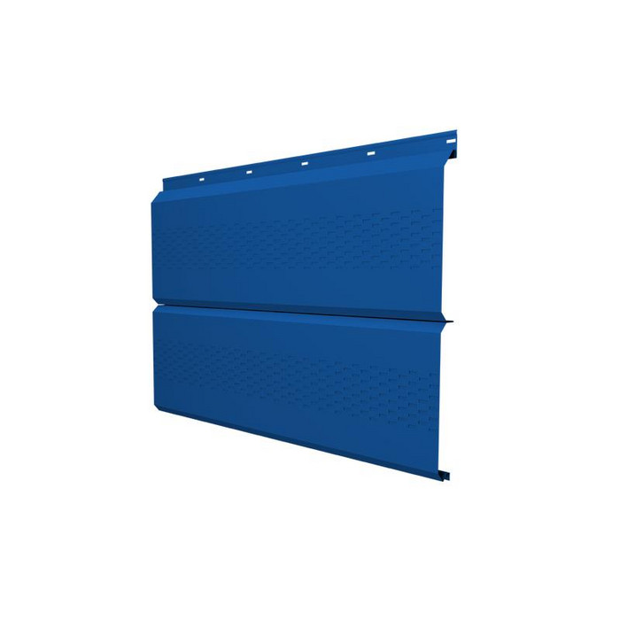 Софит ЭкоБрус с перфорацией 0,345 Grand Line 0,5 Satin RAL5005 сигнальный синий