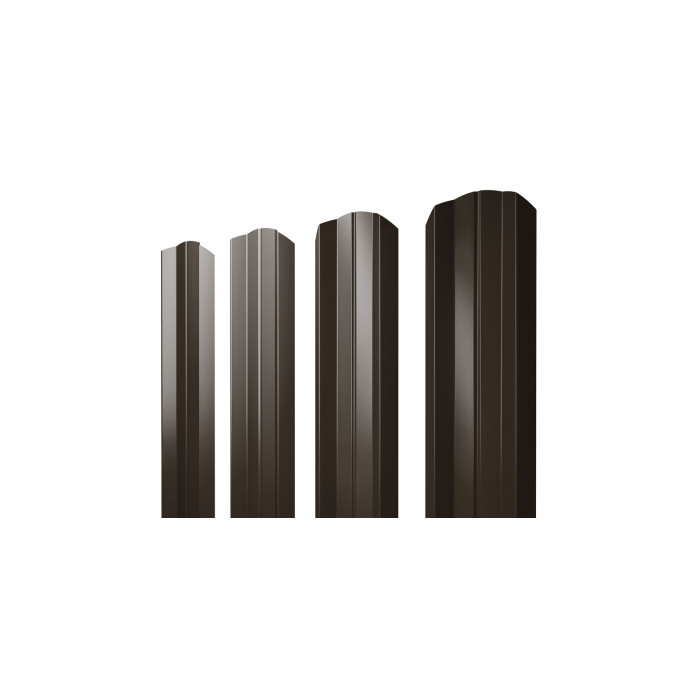 Штакетник М-образный А Grand Line 0,5 Rooftop Matte RR 32 Темно-Коричневый
